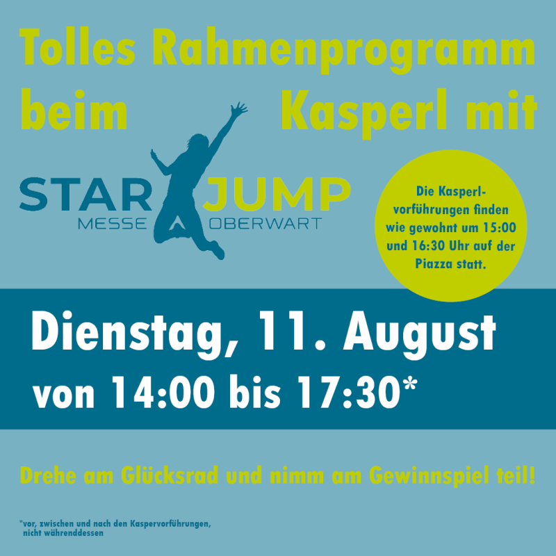 Star Jump Messe Oberwart Rahmenprogramm Kasperlvoführungen am 11. August